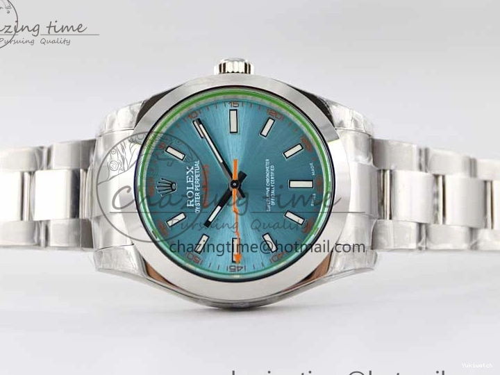 1:1 Milgauss ICE TWF Best SH3131 Blue Bracelet on 116400 SS GV 904L Dial Edition 0211